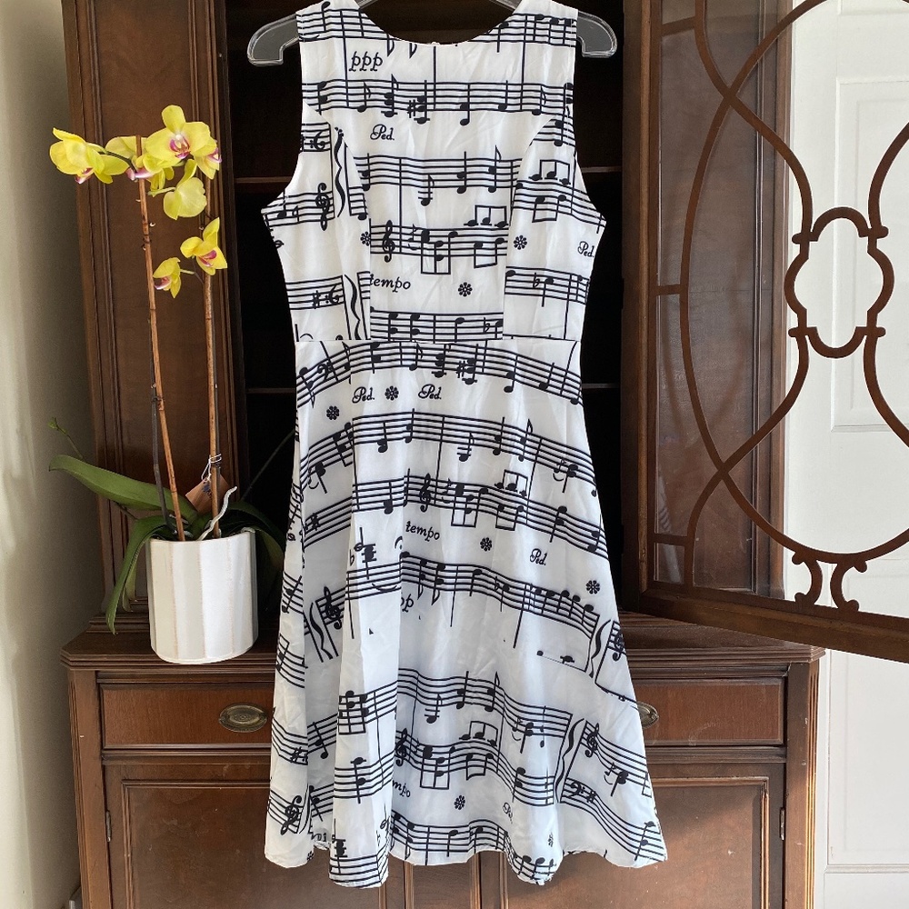 Sheet Music I Music Composition I Musical Sleeveless Dress